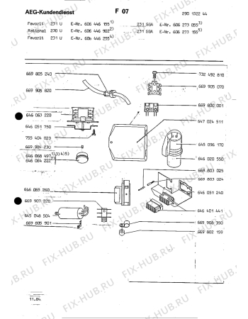 Взрыв-схема посудомоечной машины Aeg ELECTRONIC 231 U - Схема узла Section10