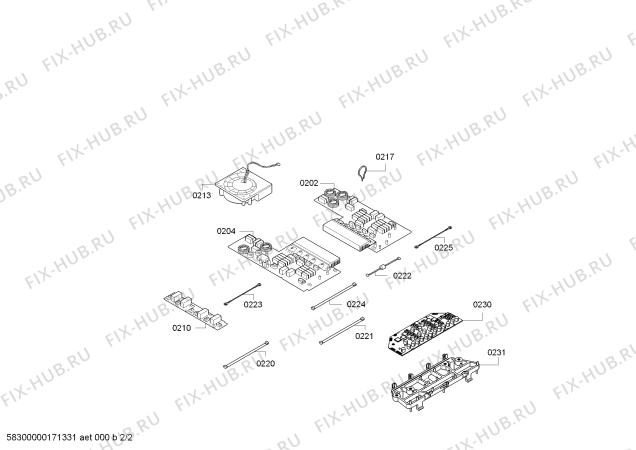 Схема №2 PIN651F27E IH6.1 - Flex с изображением Модуль управления для плиты (духовки) Bosch 00745620