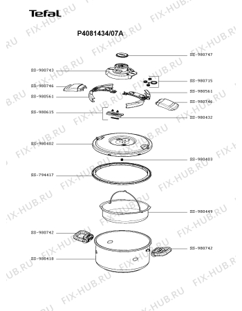 Схема №1 P4091431/07A с изображением Кастрюля для духовки Tefal SS-980418