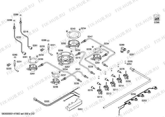 Схема №2 PPQ726B20E ENC.PPQ726B20E T70F 4G+1W BOSCH с изображением Варочная панель для плиты (духовки) Bosch 00685305