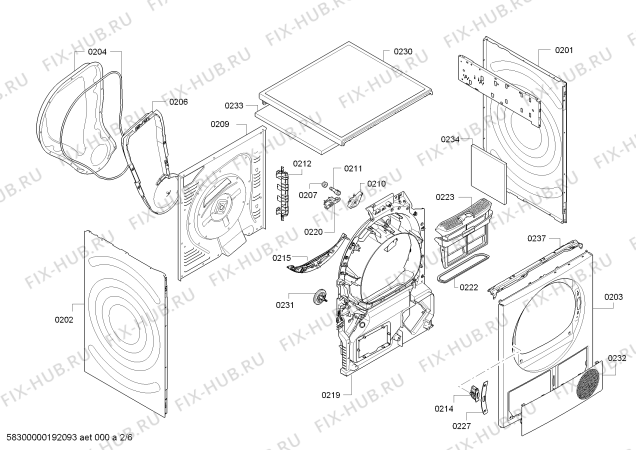 Схема №6 WT47Y700NL IQ800 SelfCleaning Condenser с изображением Инструкция по установке/монтажу для сушилки Siemens 00733429