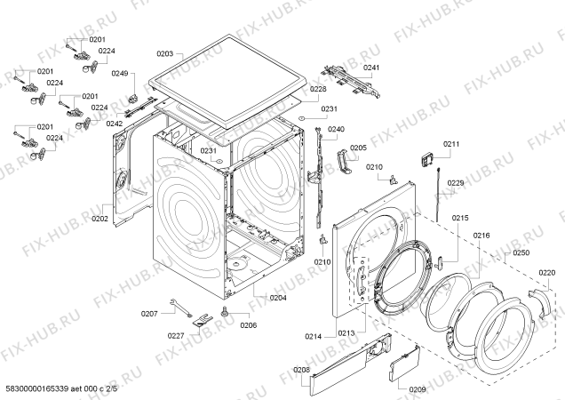 Схема №5 CMI140DTR с изображением Манжета люка для стиральной машины Bosch 00685491