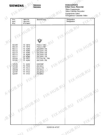 Схема №43 FM639Q4 с изображением Инструкция по эксплуатации для видеотехники Siemens 00530629