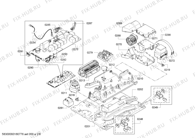 Взрыв-схема плиты (духовки) Siemens HB86K575IN - Схема узла 02