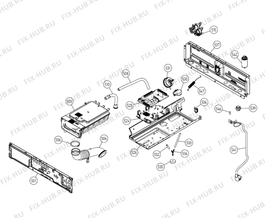 Взрыв-схема стиральной машины Gorenje Silverline 1600 SE   -Silver (900003377, WM55ASE) - Схема узла 05