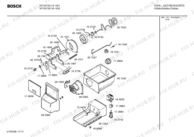 Схема №10 KFU5755 с изображением Панель для холодильной камеры Bosch 00439840