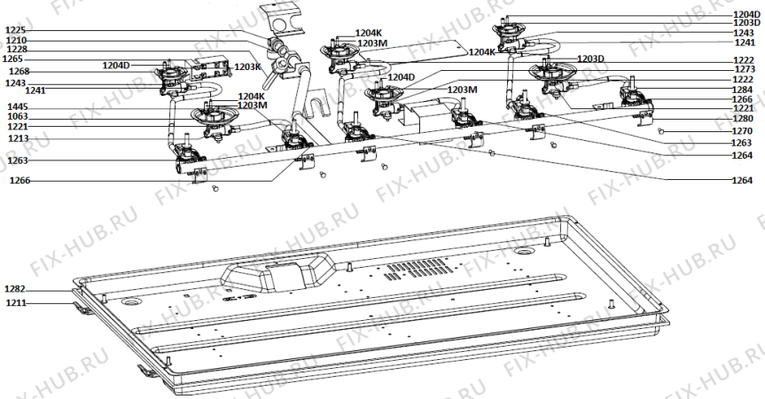 Схема №2 HG9211BA1E/A2 (702714) с изображением Поверхность для плиты (духовки) Gorenje 702662