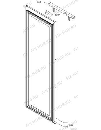 Взрыв-схема холодильника Aeg Electrolux SW91822-4I - Схема узла Door 003