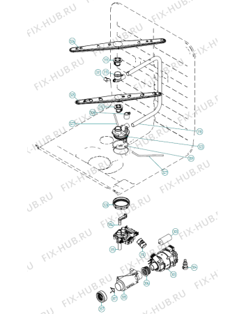 Взрыв-схема посудомоечной машины Asko D5152 CN   -Titanium SI (339203, DW70.5) - Схема узла 03