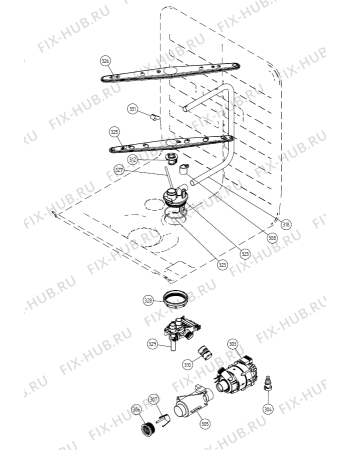 Взрыв-схема посудомоечной машины Gorenje D610S SF   -SS Bi (900001041, DW20.1) - Схема узла 03
