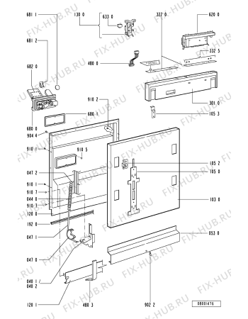 Взрыв-схема посудомоечной машины Firenzi DW 950 - Схема узла