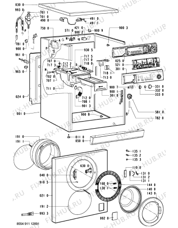Схема №2 PRESTIGE 1600 с изображением Декоративная панель для стиральной машины Whirlpool 481245216705