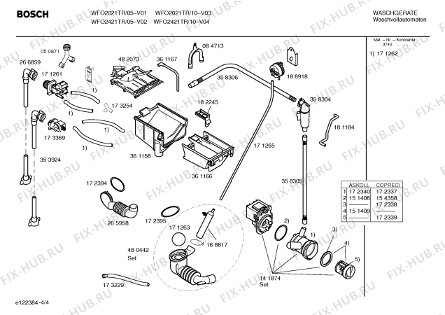 Взрыв-схема стиральной машины Bosch WFO2021TR Maxx WFO 2021 - Схема узла 04