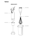 Схема №2 HB866A38/870 с изображением Двигатель (мотор) для электроблендера Tefal MS-651462