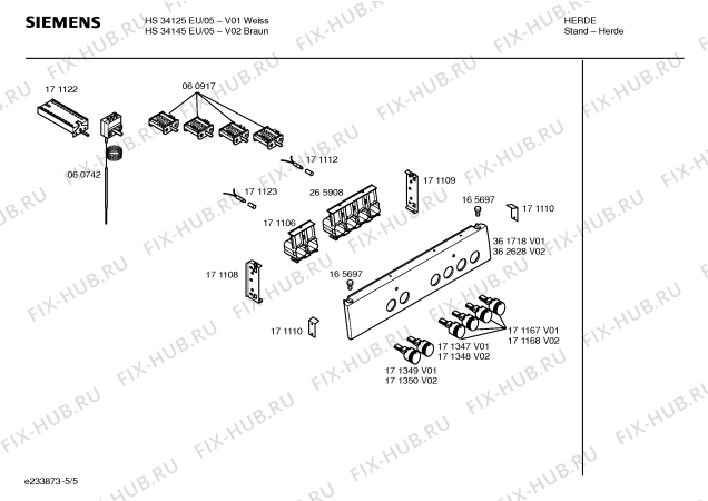 Схема №5 HL53525EU с изображением Ручка выбора температуры для плиты (духовки) Siemens 00171347