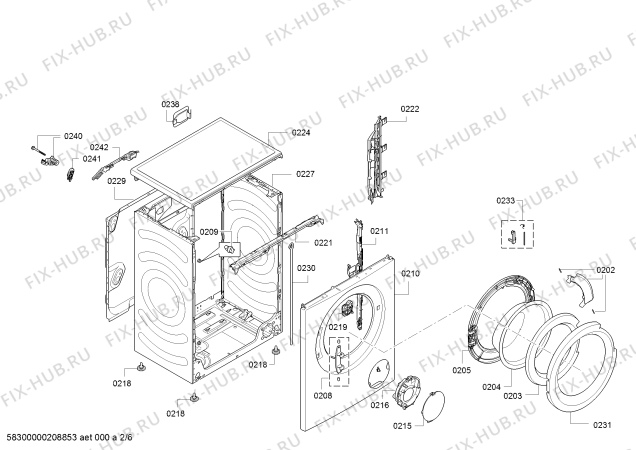 Схема №5 WS12T540OE с изображением Манжета люка для стиралки Siemens 00775321