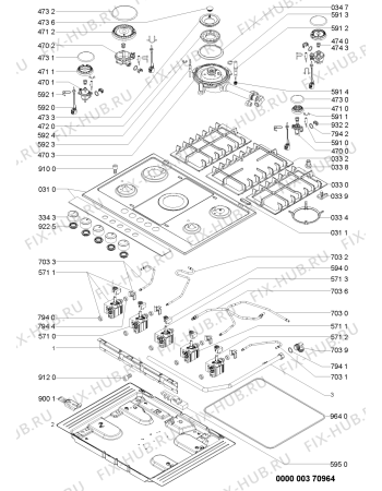 Схема №1 KHPI 7550 с изображением Шланг для плиты (духовки) Whirlpool 480121102777