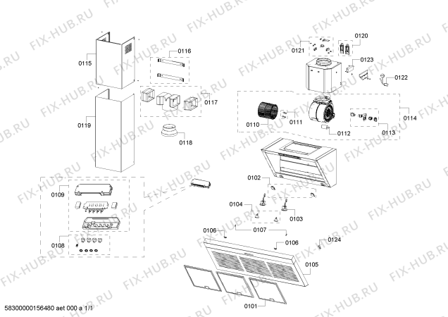 Схема №1 DWK093650 с изображением Кронштейн для вентиляции Siemens 00622207