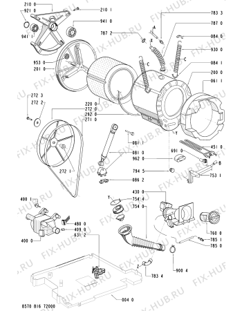 Схема №2 AWM 8163/2-NORDIC с изображением Микрофильтр для стиралки Whirlpool 481244010873