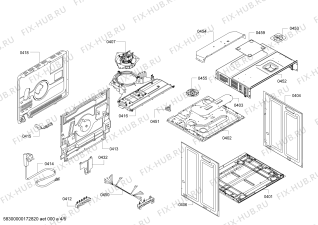 Взрыв-схема плиты (духовки) Bosch HBA63B223F H.BO.PY.L3D.IN.GYFAM.B2a.B.E3_C/// - Схема узла 04