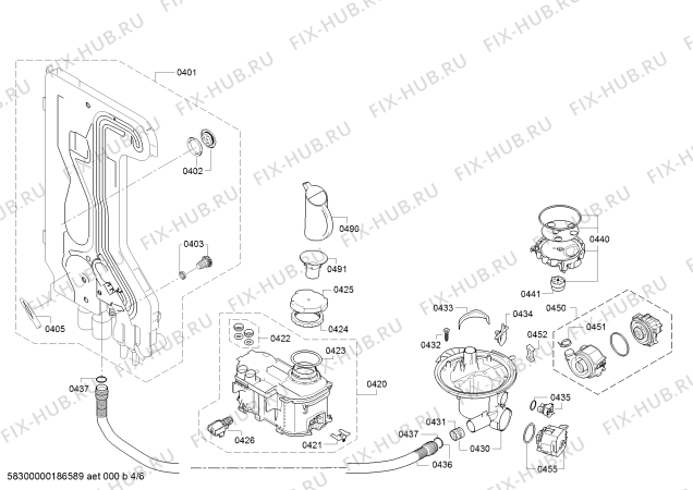 Схема №5 SMI84L05EU Exclusiv Silence Plus с изображением Силовой модуль запрограммированный для посудомоечной машины Bosch 12018424