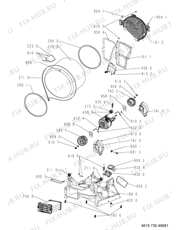 Схема №2 AZB 7570 с изображением Модуль (плата) для стиралки Whirlpool 481010496544