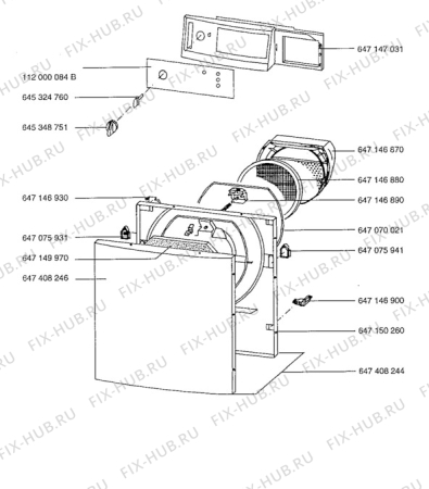 Взрыв-схема стиральной машины Aeg L57700 - Схема узла Door 003