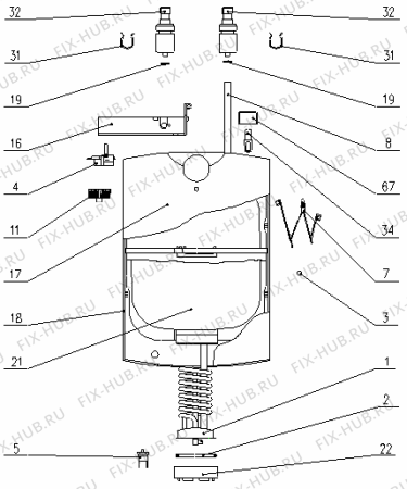 Схема №1 ACK101U (762407, TEG1020U/A) с изображением Рукоятка для водонагревателя Gorenje 757140