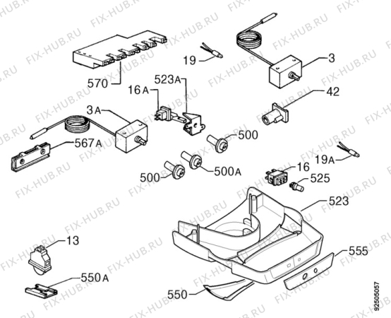 Взрыв-схема холодильника Zanussi ZK23/10DAC - Схема узла Diffusor