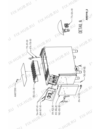 Схема №4 AHO119 с изображением Запчасть для духового шкафа Whirlpool 482000021538