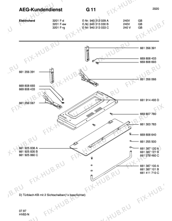 Взрыв-схема плиты (духовки) Aeg 3201F-W GB - Схема узла Section4