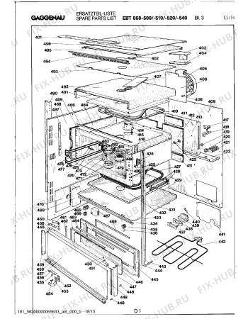 Взрыв-схема плиты (духовки) Gaggenau EBT868540 - Схема узла 15