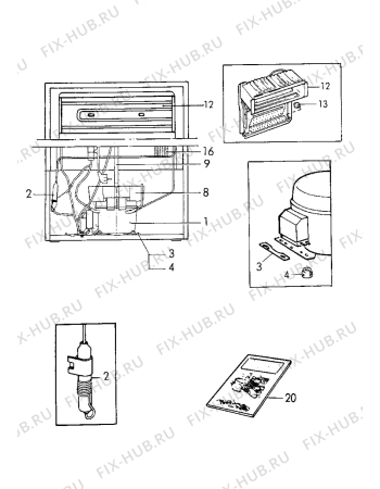 Взрыв-схема холодильника Electrolux ER2606C - Схема узла Cooling system 017