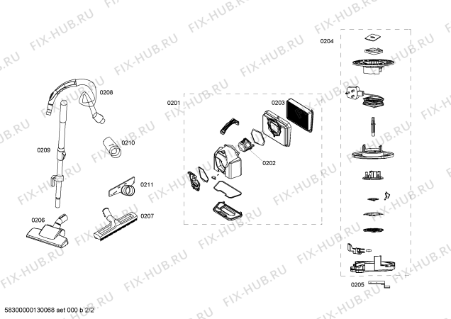 Схема №2 AT9320 с изображением Колесо для посудомойки Bosch 00645358