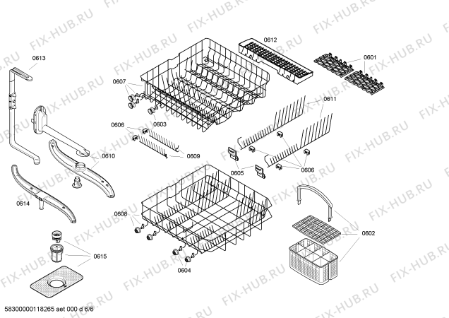 Взрыв-схема посудомоечной машины Constructa CG540J7 - Схема узла 06