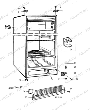 Взрыв-схема холодильника Unknown FG233 - Схема узла C10 Cabinet