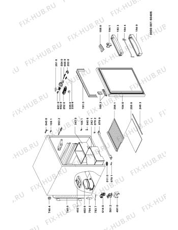 Схема №1 ARG42041 (F091252) с изображением Наставление для холодильной камеры Indesit C00354402