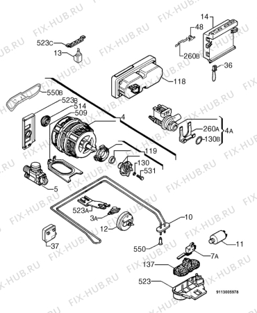 Взрыв-схема посудомоечной машины Foron SV0953W - Схема узла Electrical equipment 268