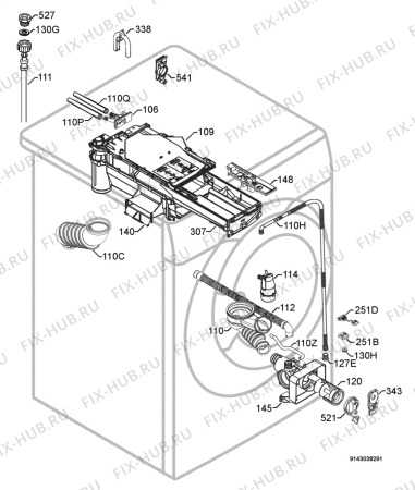 Взрыв-схема стиральной машины Electrolux EWN14791W - Схема узла Hydraulic System 272