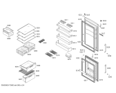 Схема №3 KGN53XI25A с изображением Дверь морозильной камеры для холодильника Bosch 00684189