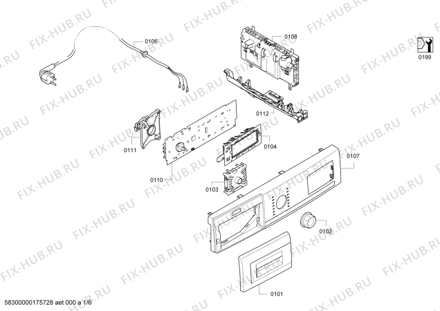 Схема №6 WTY86810TR HomeProfessional SelfCleaning Condenser с изображением Дисплейный модуль запрограммирован для сушильной машины Bosch 00638344