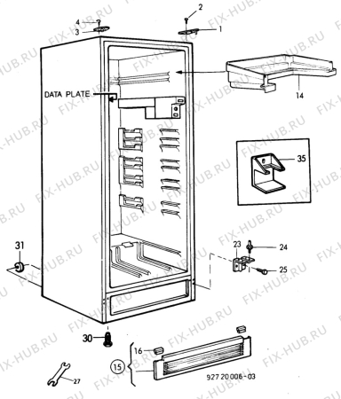 Взрыв-схема холодильника Electrolux TF1118G - Схема узла C10 Interior