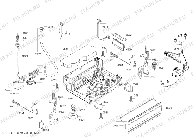 Схема №6 3VS500BP с изображением Панель управления для посудомойки Bosch 11006232