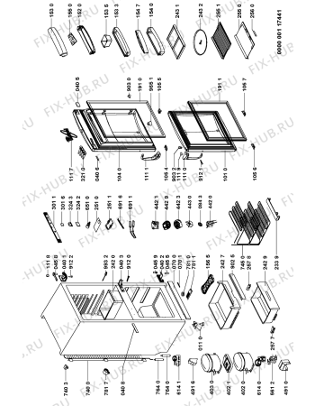 Схема №1 ARZ 899/H с изображением Дверца для холодильной камеры Whirlpool 481241618261