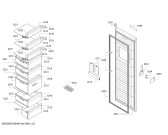 Схема №2 GSN58FW40H с изображением Дверь для холодильной камеры Bosch 00711749
