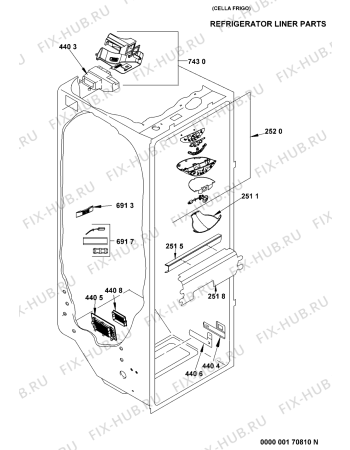 Взрыв-схема холодильника Whirlpool S20F RAA1V-A+/G - Схема узла