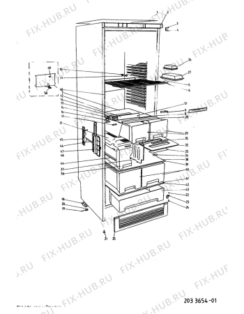 Взрыв-схема холодильника Rosenlew KOTIKELL. - Схема узла C10 Cabinet/Interior