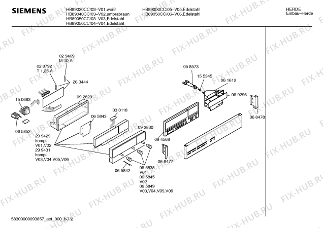 Схема №5 HB89040CC с изображением Инструкция по эксплуатации для плиты (духовки) Siemens 00519871