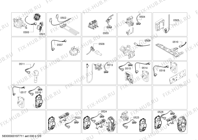 Взрыв-схема стиральной машины Bosch WAT287F0 - Схема узла 05