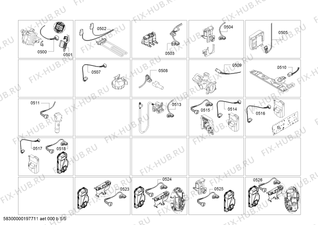 Схема №5 WAW28720SG с изображением Шланг для стиралки Siemens 11014318